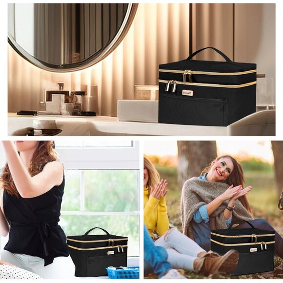 Womens Travel Makeup Bag Women, Large Cosmetic Case, Organizer for Travel-Size - Picture 6 of 6